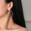 European & American Minimalist Round Earrings: Japanese & Korean Inspired Fashionable Circle Design