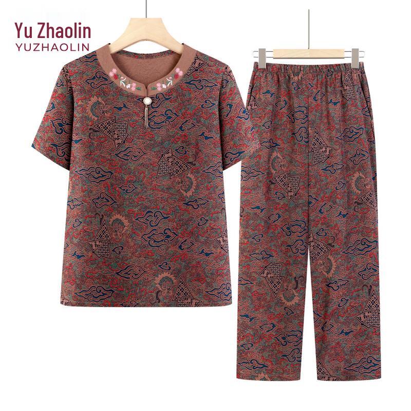 YUZHAOLIN Women s Summer Short-Sleeve Set 4XL