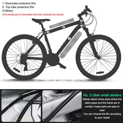 Naklejki ochronne na ramę roweru PVC przezroczyste Naklejki ochronne na rower MTB szosowy Naklejki ochronne na dolną rurę ramy roweru
