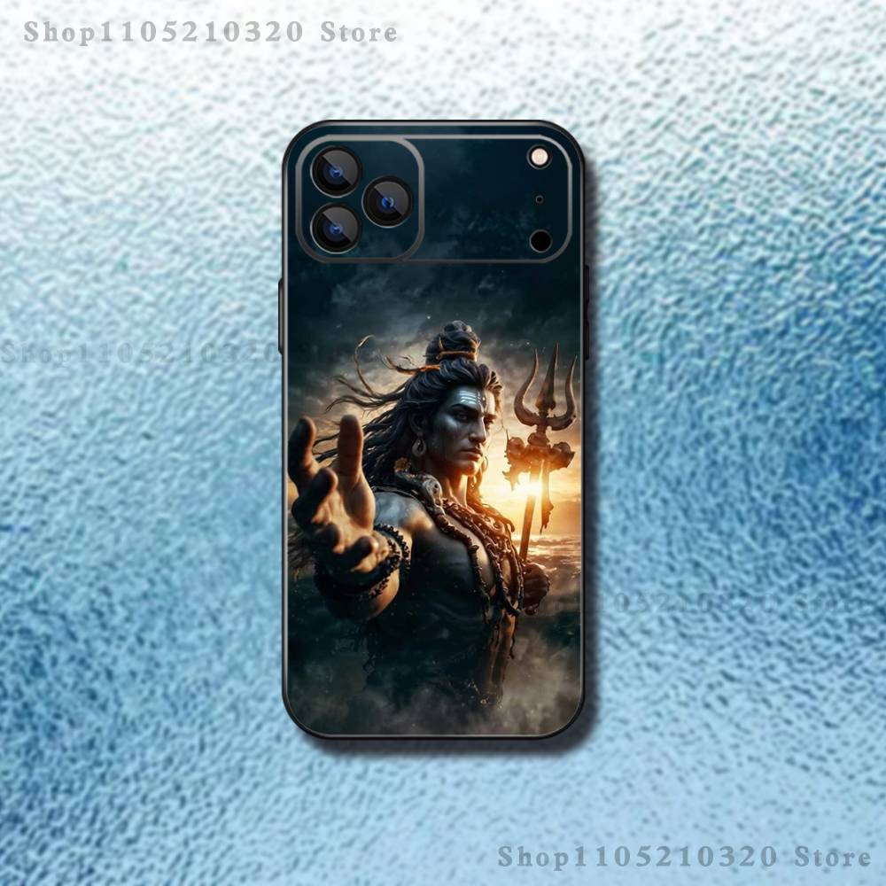 Lord Shiva Hindu G-God Buddha Phone Case For iPhone 17,16,15,14,13,12,Pro,Max,Plus,E,SE4,Air,Mini Black Soft Box