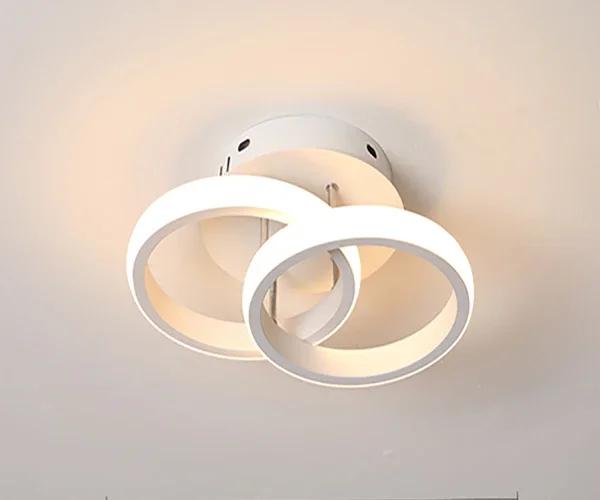 

Современный светодиодный потолочный светильник для спальни, гостиной, круглой, квадратной, креативной лампы, прикроватного освещения, настенного светильника для отеля и виллы Warm White