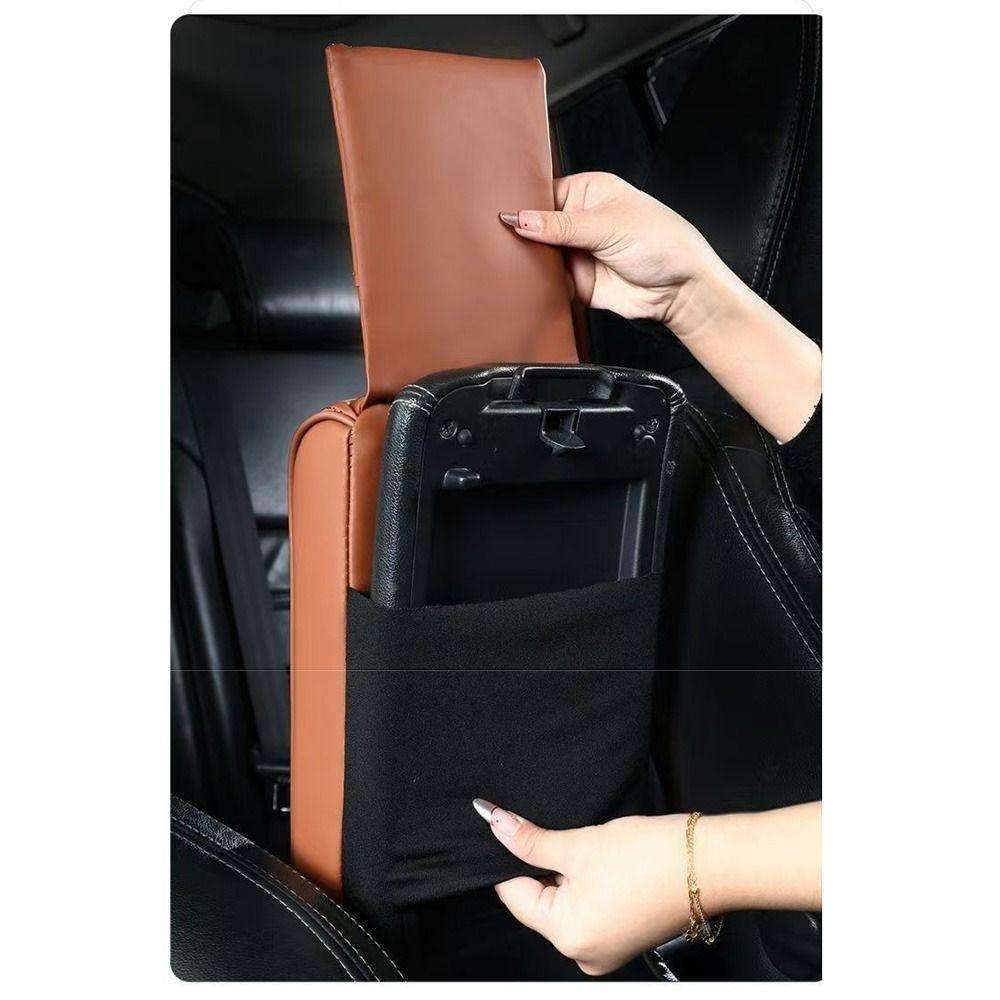 Tissue Box Center Console Cover Pana Leather Arm Rest Protector Car Armrest Cushion  Console Box