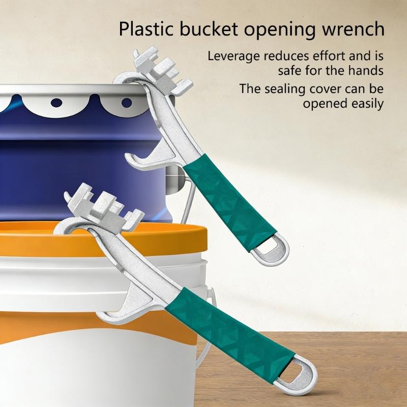 3 In 1 Drum Bung Opener Bung Tool Multifunction Bottle Cover Bucket Aluminum Bucket Lid Wrench Manual Can Bucket Opener