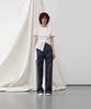 RE RHEE Asymmetric Hem Blouse White