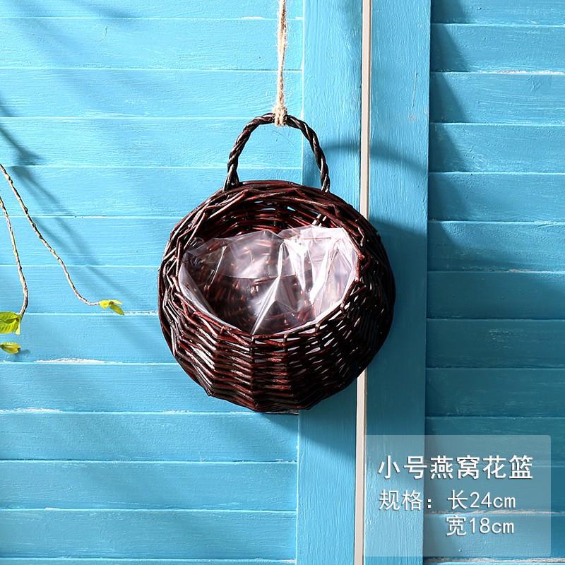 Handwoven Willow Wall Hanging Basket Decor Indoor Plants Rustic Boho Home Small Medium Large Sizes
