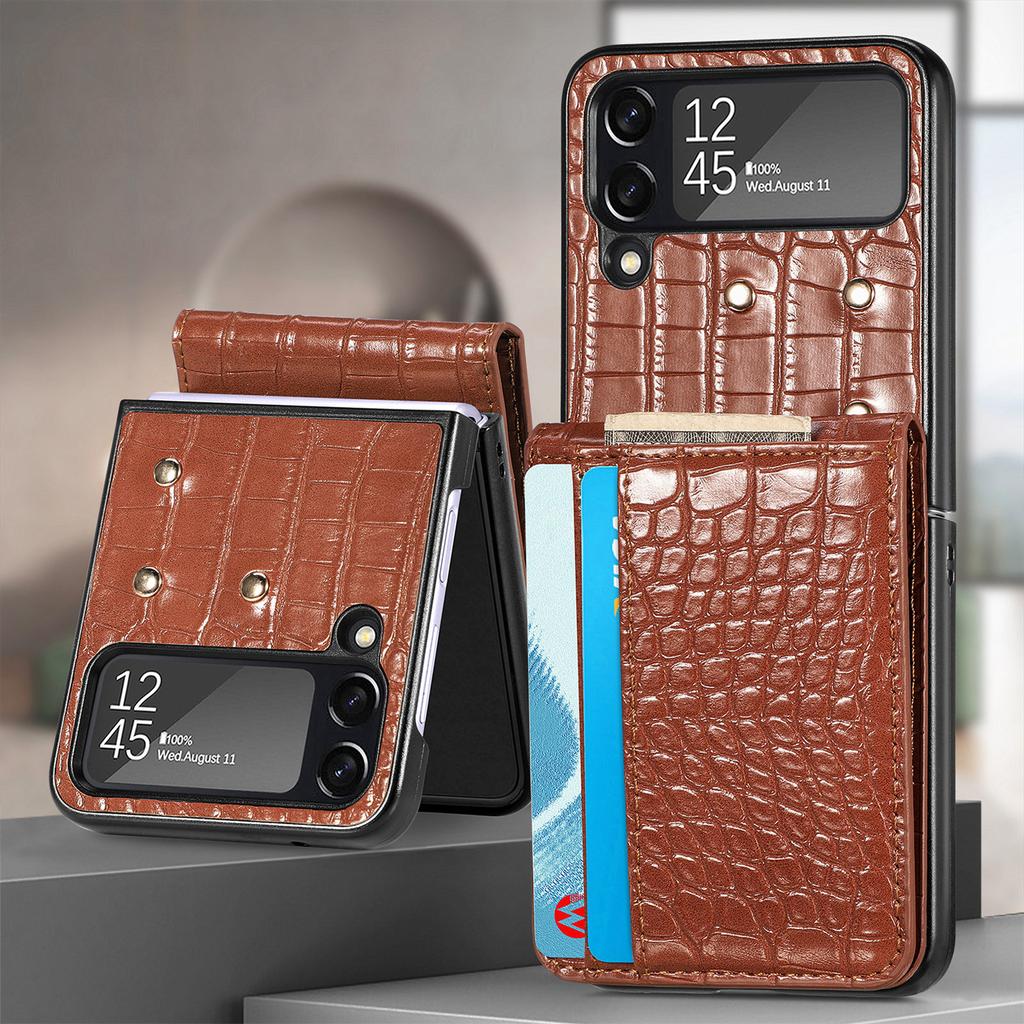 Anti -Shock Full Protection Leather Wallet Case For Samsung Galaxy Z Flip4 5g Flip 4 Zflip4 Card Holder Phone Accessories