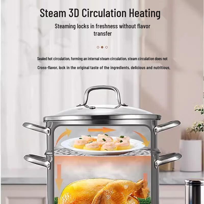 Kangbahe 304 SS 3D Circulating Heating Steamer