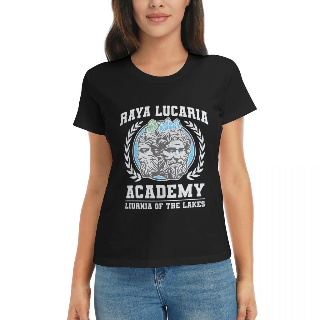 Women TShirt Raya Lucaria Academy School Summer Short Sleeve Tees ONeck Cotton T Shirts Clothes Tops Streetwear