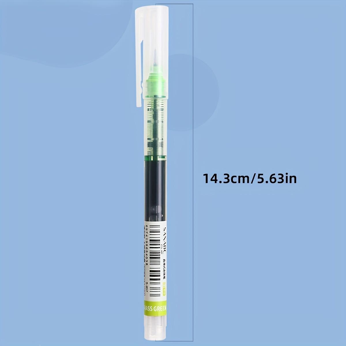 12 Color 0.5mm Straight Liquid Ballpoint Pen, Quick Drying Color Neutral Pen, Needle Tip Carbon Pen, Water-based Large Capacity Neutral Pen 1pcs
