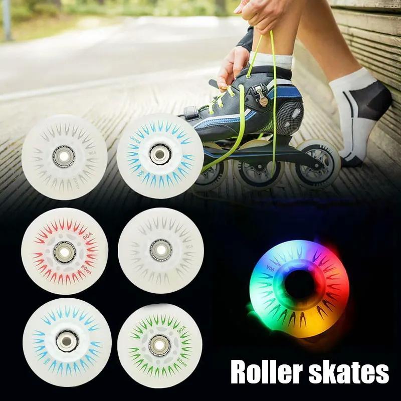 2025 Professional Inline Skates with LED Flashing Wheels Hot Products for Outdoor Sports Roller Speed Skates Lighting Wheels