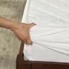 New Arrival Solid Color White Thicken Velvet Quilted Mattress Cover Queen Customized Plush Bed Cover Not Included Pillowcase