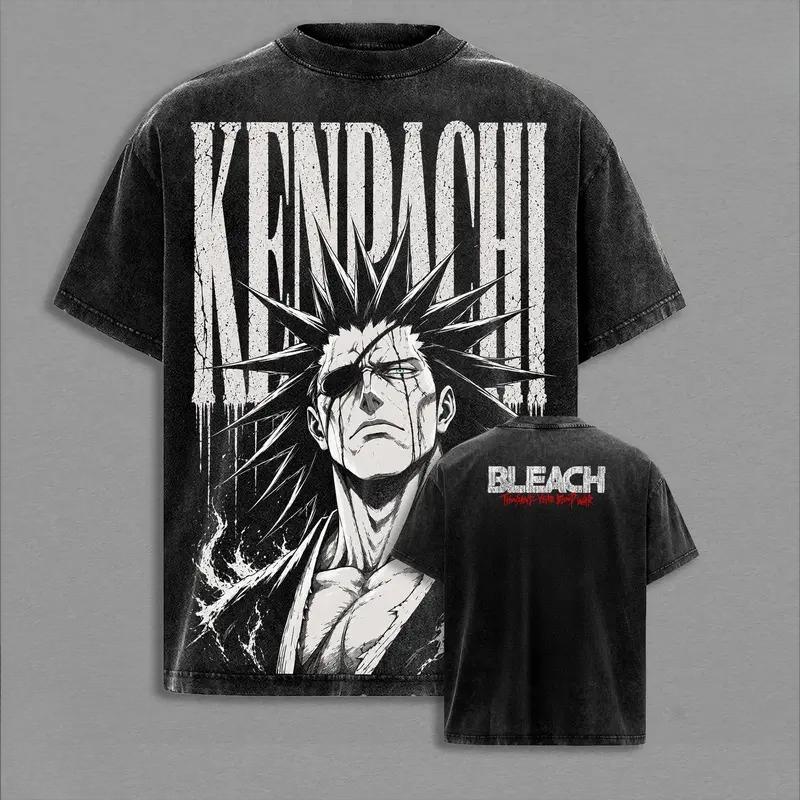 Hot Anime BLEACH Shinji Hirako Graphic Tee Men Women Clothing Washed Cotton Tshirt Casual T-shirt Harajuku Male Vintage T Shirt S