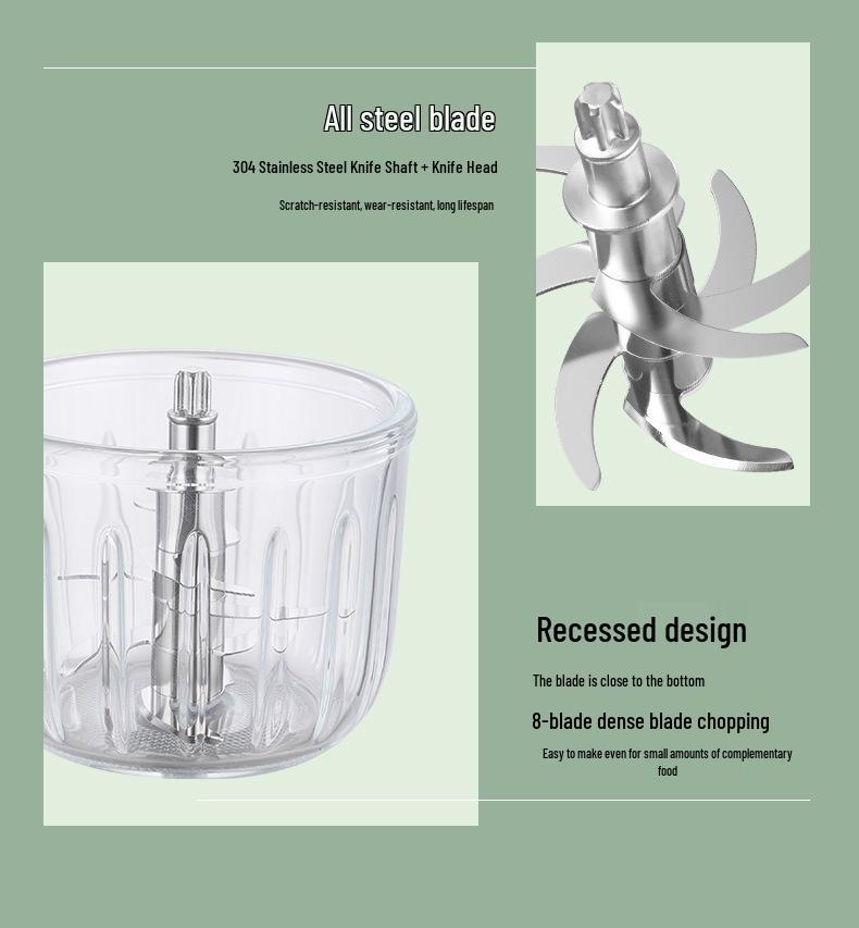 Multi-Functional Electric Baby Food Maker & Meat Grinder with Glass Bowl