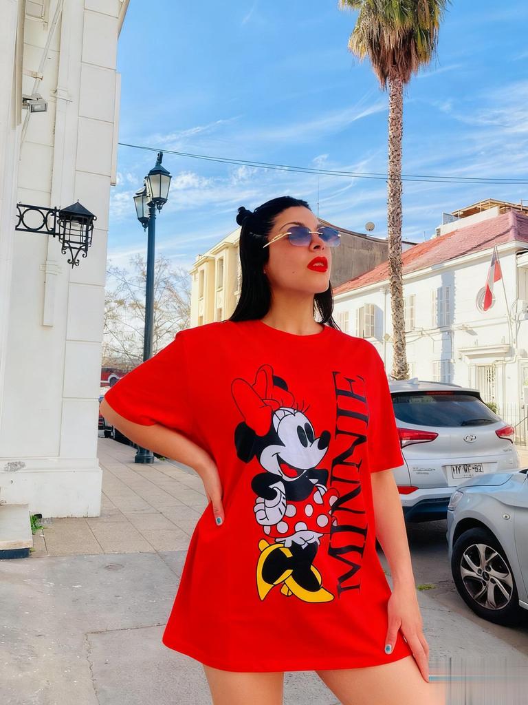 T-shirt a maniche corte da donna Disney Minnie Mouse Oversize Top Casual Estivo Streetwear Trendy Maglietta Grafica Cartoon Abbigliamento Y2k