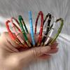 Gold Enamel Resin Bracelet Colorful Stainless Steel Bangle Bamboo Joint Bangle  Fashion