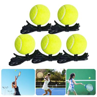 5Pcs Tennis Training Ball with String Tennis Trainer Balls Rebound Practice Ball for Indoor and Outdoor Tennis Practice