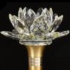 2pcs Chinese Crystal Candle Holder Ornaments Colorful Simulated Candlestick Buddha Hall Worship Home Decor Buddhist Accessories