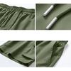 Men's Casual Loose Fit Multi Pocket Cargo Shorts Elastic Waistband Drawstring Adjustable Length Summer Outdoor Shorts