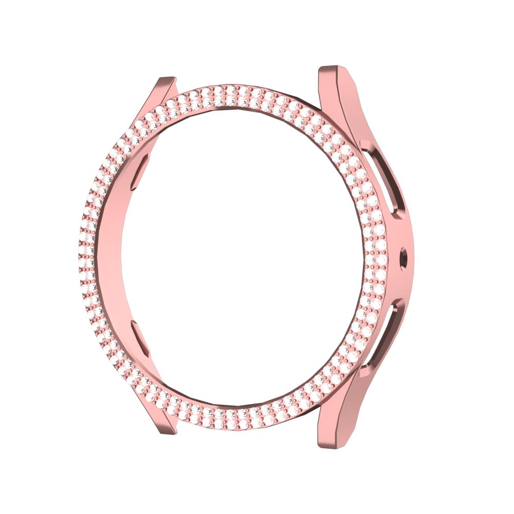 Luxury dual diamond case for Samsung Galaxy Watch 4 5 6 7 40mm 44mm case PC hollowed out protective case to prevent falling