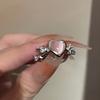 Silver Plated Unique Lines Ring For Women Jewelry Finger Adjustable Vintage Ring For Party Birthday Gift Jewelry