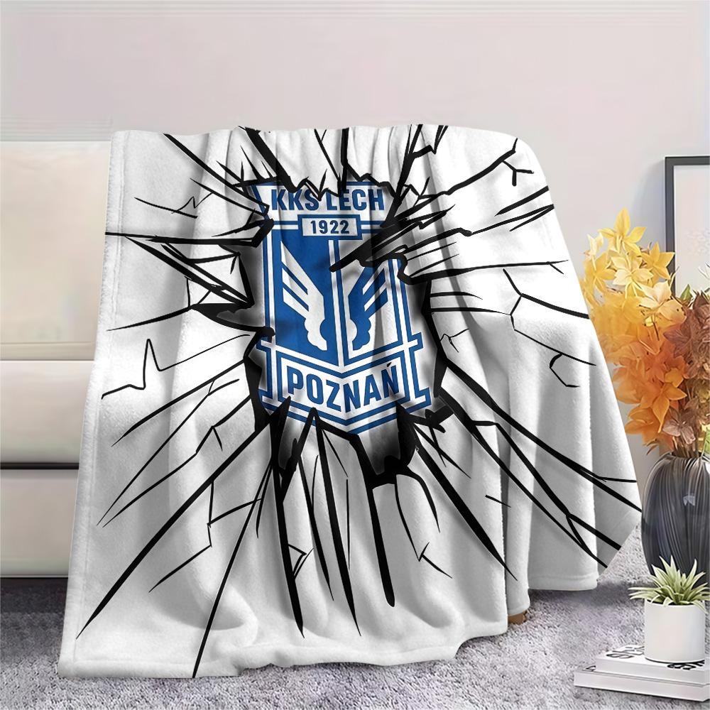 KKS Lech Poznan Flannel Blanket, High quality Comfortable for All Seasons, Home Decor, Warmth and Comfort