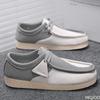 Moda Autunno Primavera Casual Monopezzo Traspiranti alla Moda Suola Spessa Scarpe da Uomo Versatili Blocchi di Colore Mocassini da Uomo Suola Morbida