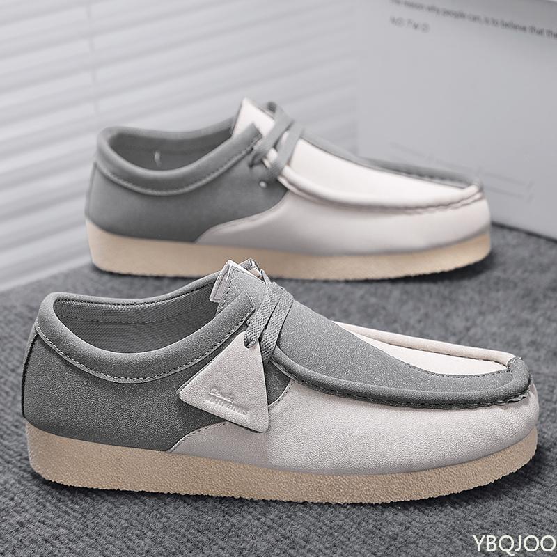 Moda Autunno Primavera Casual Monopezzo Traspiranti alla Moda Suola Spessa Scarpe da Uomo Versatili Blocchi di Colore Mocassini da Uomo Suola Morbida