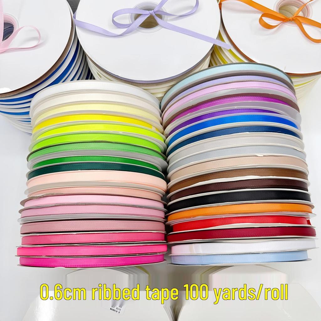6mm Ribbed Ribbon: High-Quality Accessory for DIY, Hair, Bookmarks, Gift Boxes, and More