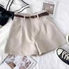 2025 Spring/Summer Women's High-Waisted A-Line Wide-Leg Shorts - Korean Style, Petite Slimming Fit