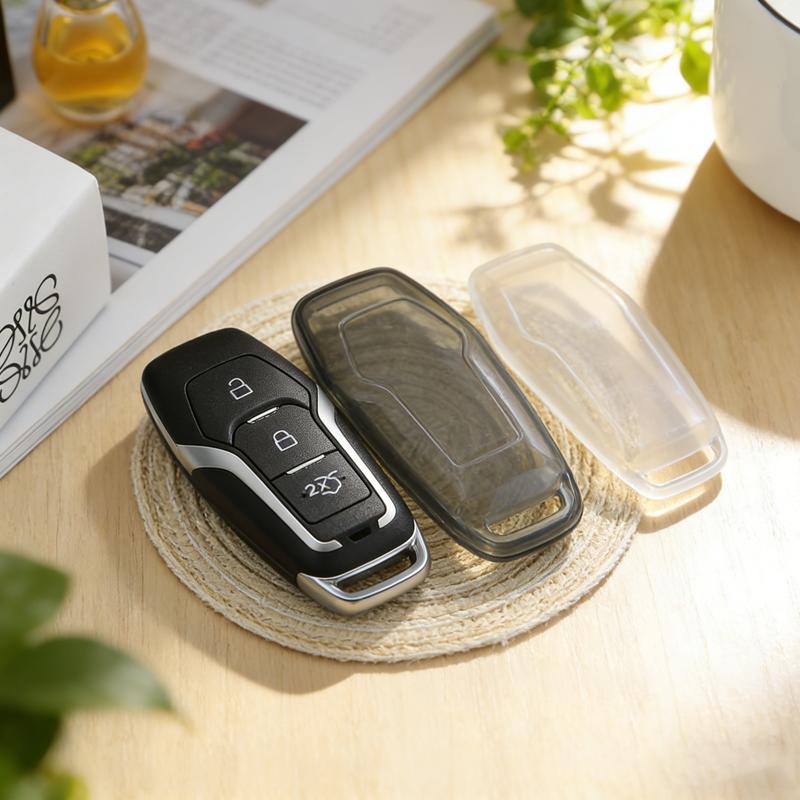 Transparent Black Tpu Fit For Ford Mustang Edge Explorer Fusion Mondeo Kuka Smart Auto Key Fob Cover Case 3 4 Button Mount Auto Accessories