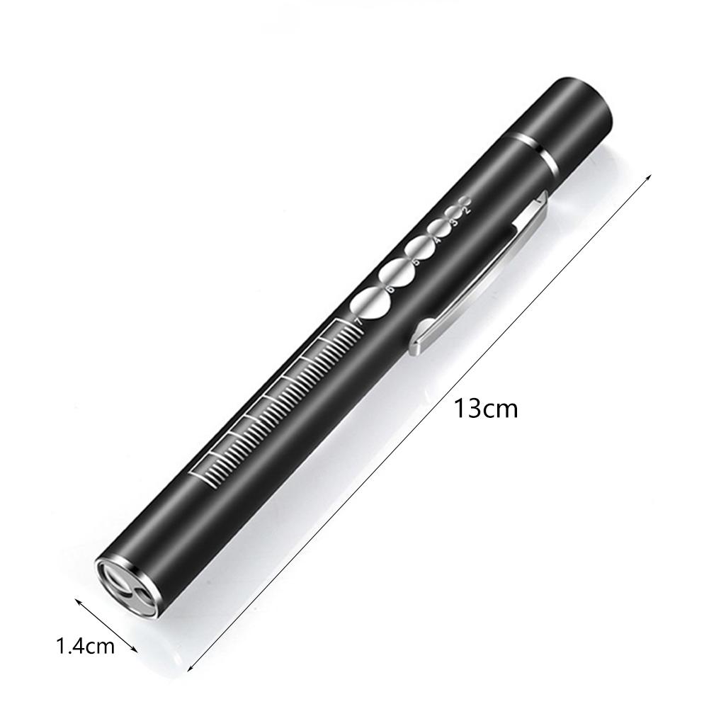 USB Rechargeable Medical Handy Pen Light Mini Nursing Flashlight LED Torch Lamp With Stainless Steel Clip Pocket Led Flashlight