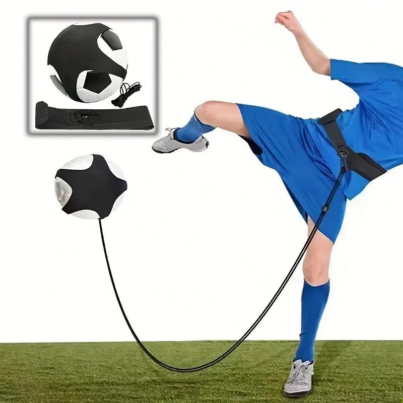 Football Dribbling Training Belt, a Single-person Training Tool, Adjustable Elastic Dribbling Belt, Auxiliary Kicking Device