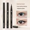 xixi Straight Thick Eyeliner Pen - Non-smudging, Sponge Tip, Cool Black for Students