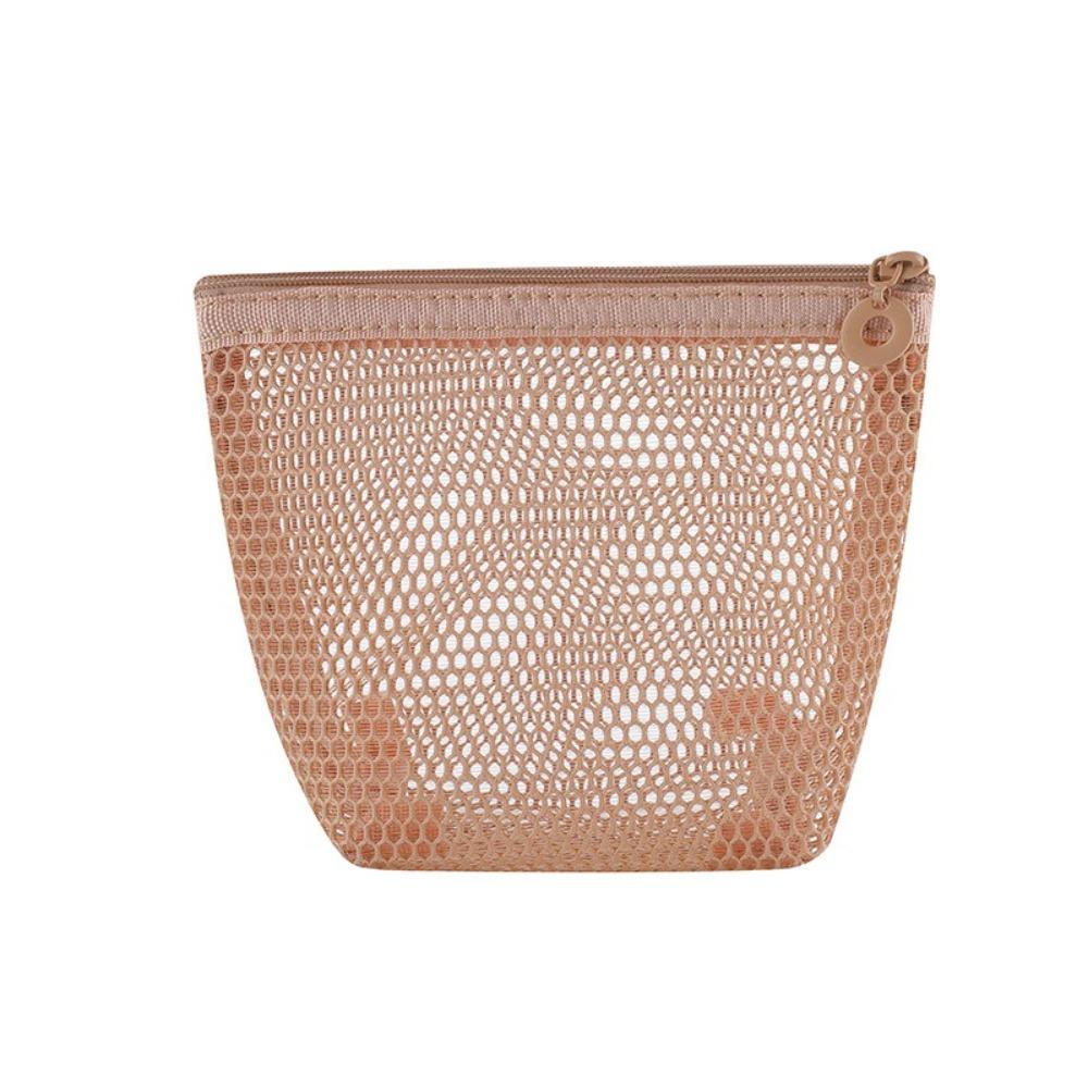 New Mesh Cosmetic Bag Portable Mini Mini Wallet Pouch Transparent Zipper Coin Purse Travel