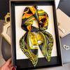 New Simulated Silk Printing Silk Scarf Square Scarf High-end Shawl Sunscreen Neck Professional Scarf Headscarf Scarf