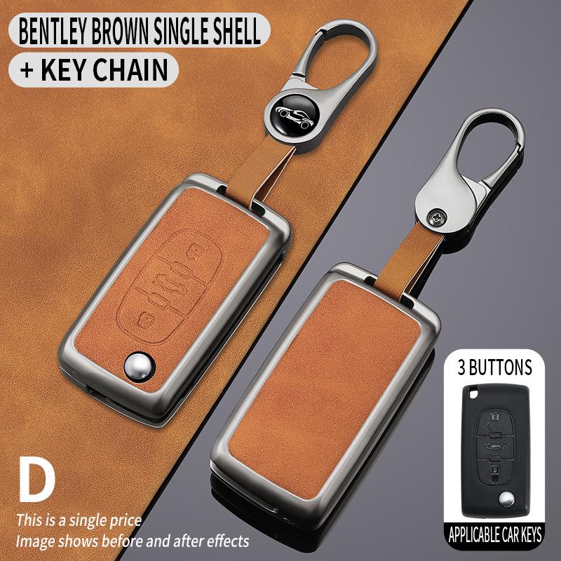 Compatible Key Case for Citroen Sega Triumph 2012-2016 - Folding Shell & Buckle