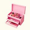 Three-Tier Storage Box Hinged Lid Metal Pull-out Drawers