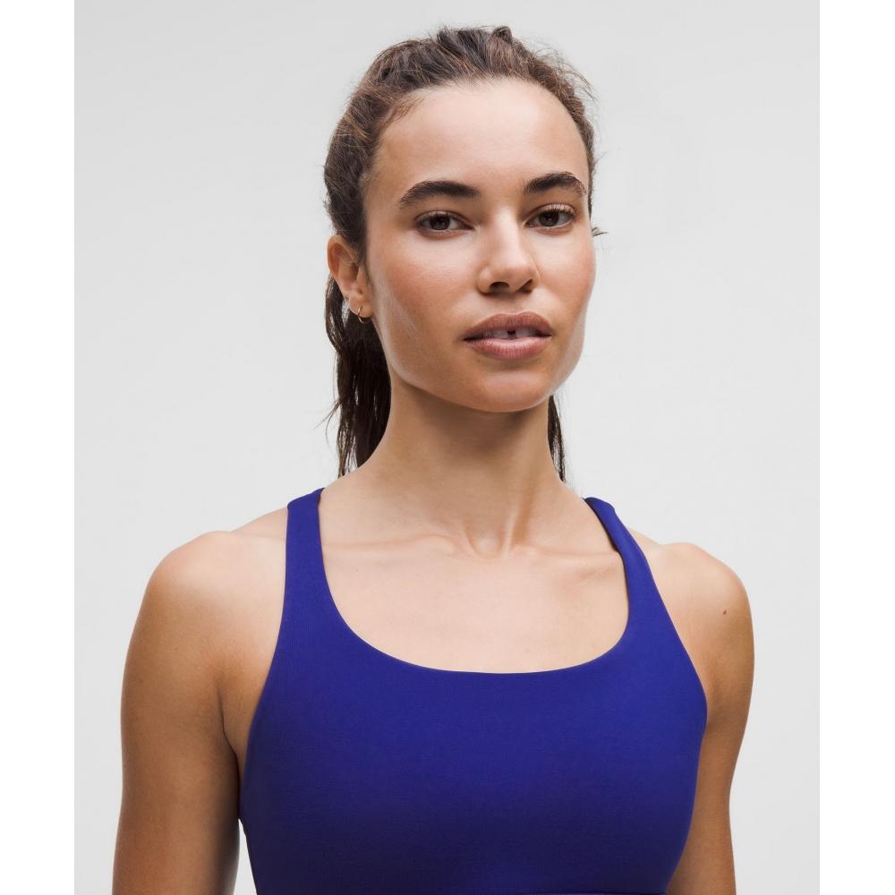 Lululemon Energy Longline Bra  MeDium Support  B D Cups Deep Sea Blue