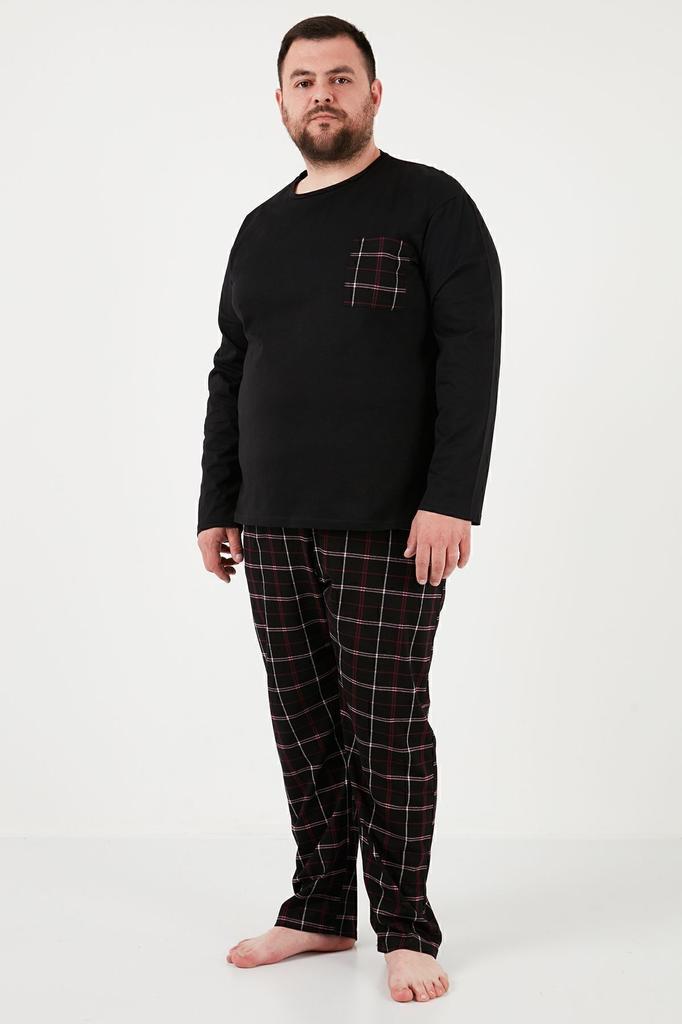 Men's Plus Size Plus Size Pajama Set Cotton Regular Fit Plus Size Pajama Set Men's Pajama Set