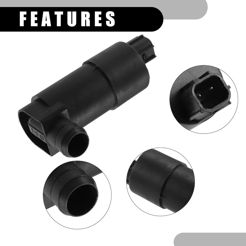 Scheibenwaschpumpe Nr. BV6117K624AA - Ersatz-Scheibenwaschpumpenmotor - für Ford Focus Limousine 2012-2015 Kunststoff Schwarz - 1 Stück