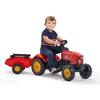 Tracteur a pédales SuperCharger - FALK - Volant directionnel et remorque - Fabriqué en France - 50% de plastique recyclé - Des 2 ans