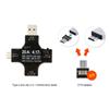 Tester Meter 2-in-1 USB C Current Meter LCD Digital Multimeter Current Power Meter Power Capacity Working Time Detector(Pack with OTG Adapter)