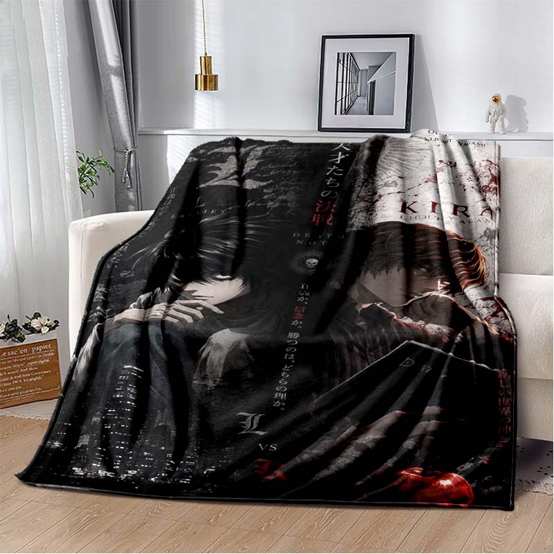 Death Notes Anime Manga Print Flannel Blanket Ultra Soft Warm Throw For Bedroom Living Room Indoor Home Decor Holiday Gift