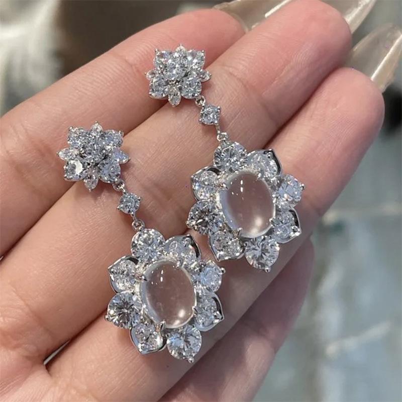 

Xiancan 2024 S925 Silver Frozen Beauty Egg Face Earrings for Women S925 Silver