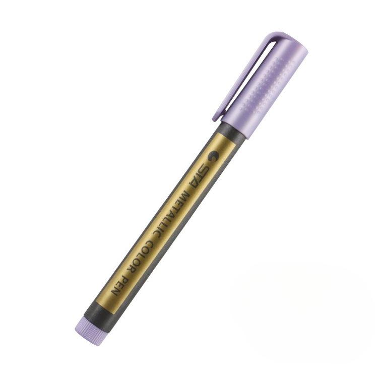 

Тонкий металлический маркер-краска, Перманентный маркер для металла, со средним наконечником, Маркер для письма по стеклу 1PC фиолетовый