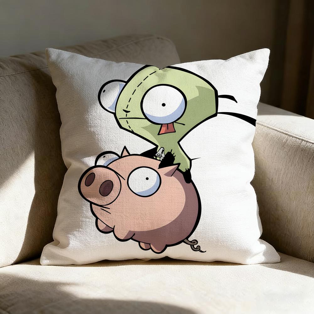 IInvader Zim Game Pillow Case Pillowcase Doublesided Printed Sofa Cushion Bedroom Headboard Pillow