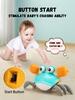 1Pc Auto-sensing Escape Crab toy Children Crawling Avoiding Obstacles Electronic Pet With Music Baby Walking Toy Without battery