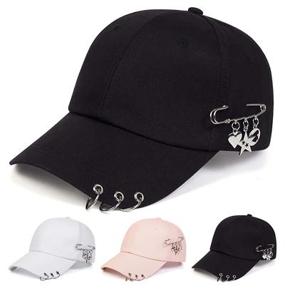 Fashion Iron Ring Decoration Baseball Cap Unisex Men's Hip Hop Caps Lovely Lady Sunscreen Hat Outdoor Casual Hats Trucker Hat