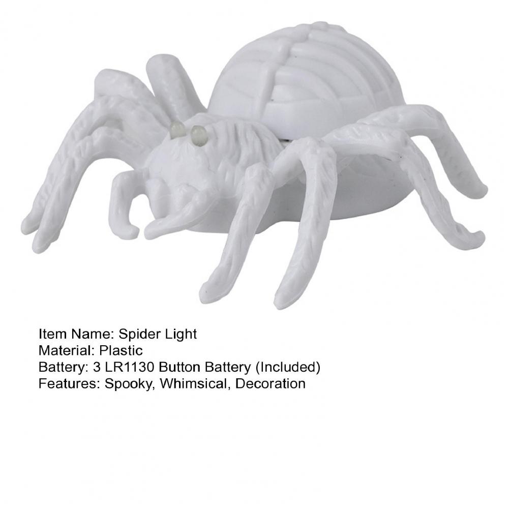 Halloween Light-up Spider Figurine Realistic Spider Animal Figure with LED Light for Halloween Indoor Outdoor Home Party Decor