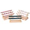Space Saving Rings Storage Organizer Portable Wood Base Accessories Display Rack